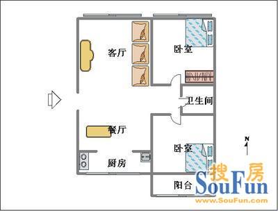 蓝天商务公寓蓝天商务公寓 3室 户型图 3室2厅2卫1厨 200.00㎡
