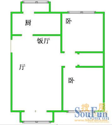 皂君庙乙2号院皂君庙乙2号院 2室 户型 2室1厅1卫1厨 100.00㎡