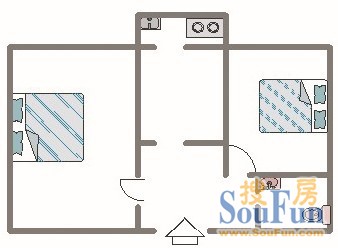 北站附近外贸宿舍户型图