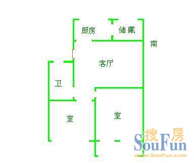 市地税局宿舍市地税局宿舍 2室 户型图 2室1厅1卫1厨 0.00㎡