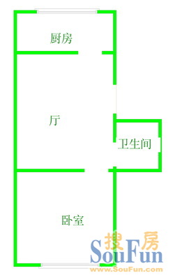 世纪明珠家园世纪明珠家园 1室 户型图 1室1厅1卫1厨 48.00㎡