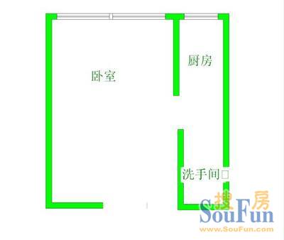 晋斯住易晋斯住易 1室 户型图 1室1厅1卫1厨 40.00㎡