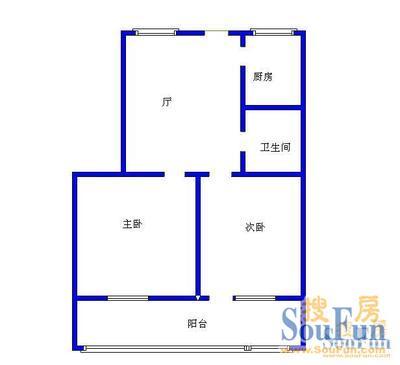 西香河园乙5号院西香河园乙5号院 2室 户型图&nbsp;2室1厅1卫1厨 65.00㎡
