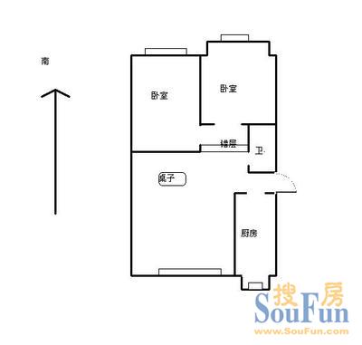 世纪城SOHO户型图 1室1厅1卫1厨 67.00㎡