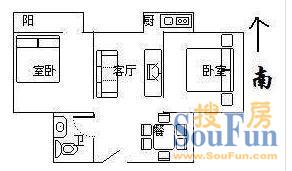 小康人家小康人家 2室 户型图 2室2厅1卫1厨 78.00㎡