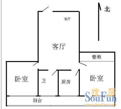 青年沟23号院青年沟23号院 2室 户型图&nbsp;2室2厅1卫1厨 100.00㎡