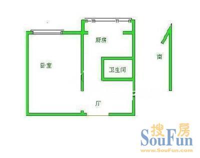 平谷金谷园平谷金谷园 1室 户型图&nbsp;1室1厅1卫1厨 46.00㎡