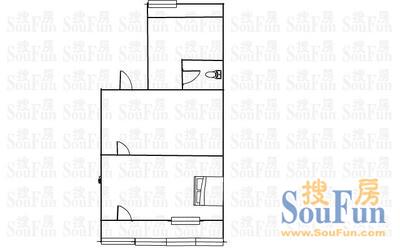 聚贤街宿舍聚贤街宿舍 1室 户型图 1室1厅1卫1厨 50.00㎡