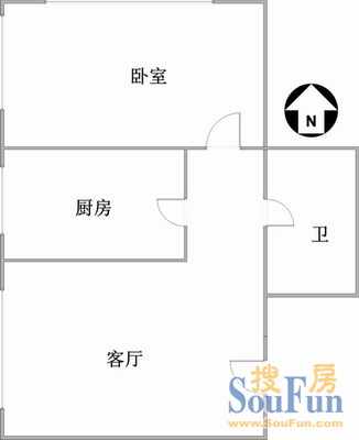 爱俪精舍爱俪精舍 1室 户型图 1室1厅1卫1厨 58.00㎡