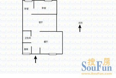 山师教职工二宿舍山师教职工二宿舍 2室 户型图 2室2厅1卫1厨 110.00㎡