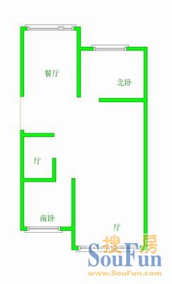 水调歌城三期水调歌城三期 2室 户型图 2室2厅1卫1厨 82.00㎡