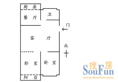 公安局宿舍(舜耕路)公安局单位宿舍 2室 户型 2室2厅1卫1厨 98.00㎡