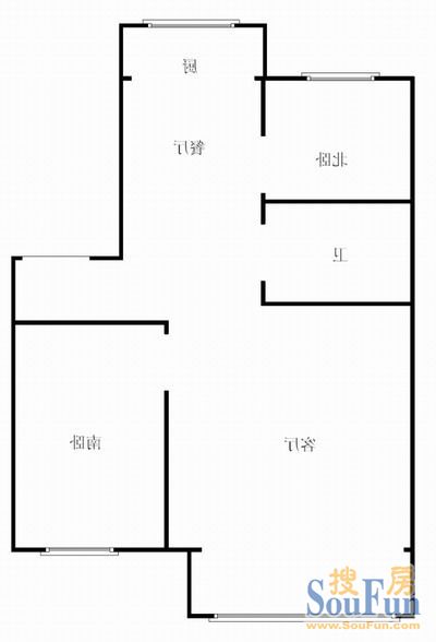 春柳河小区春柳河小区 2室 户型图 2室2厅1卫1厨 108.00㎡