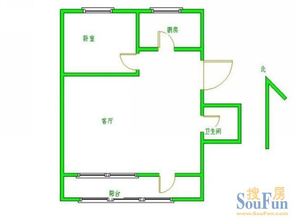 建华南里建华南里 1室 户型图&nbsp;1室0厅0卫0厨 20.00㎡