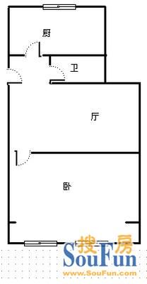 八大关小区八大关小区 1室 户型图 1室1厅1卫1厨 33.00㎡