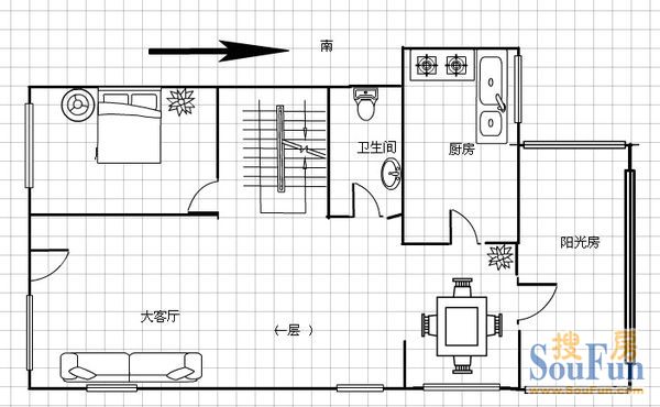 西苑别墅 户型图 4室2厅2卫1厨 262.00㎡