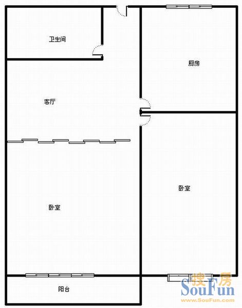 郎茂山小区郎茂山小区 2室 户型图 0室1厅1卫1厨 65.00㎡