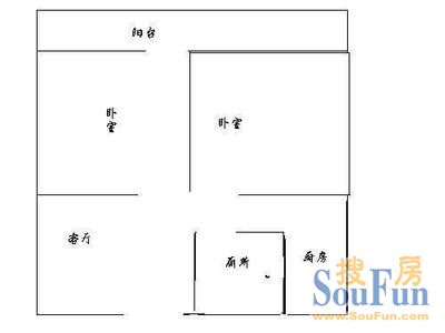 电建生活区电建生活区 2室 户型图 2室1厅1卫1厨 69.00㎡