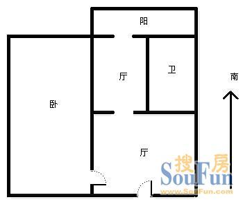 溪林花园溪林花园 1室 户型图&nbsp;1室1厅1卫1厨 31.00㎡