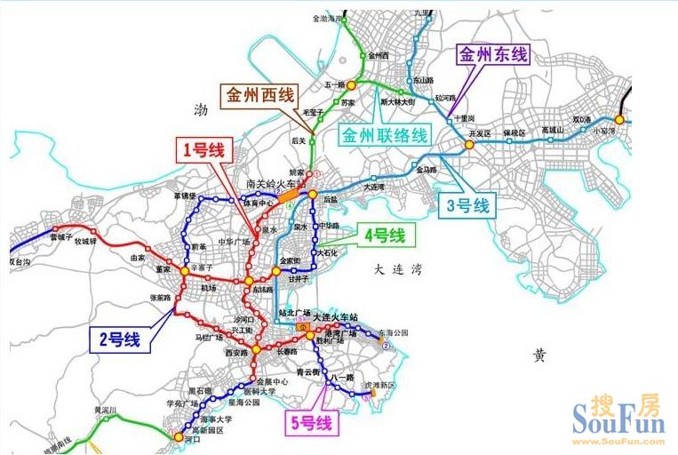 大连地铁线路终极版横空出世,多图对比计划图中多处变迁