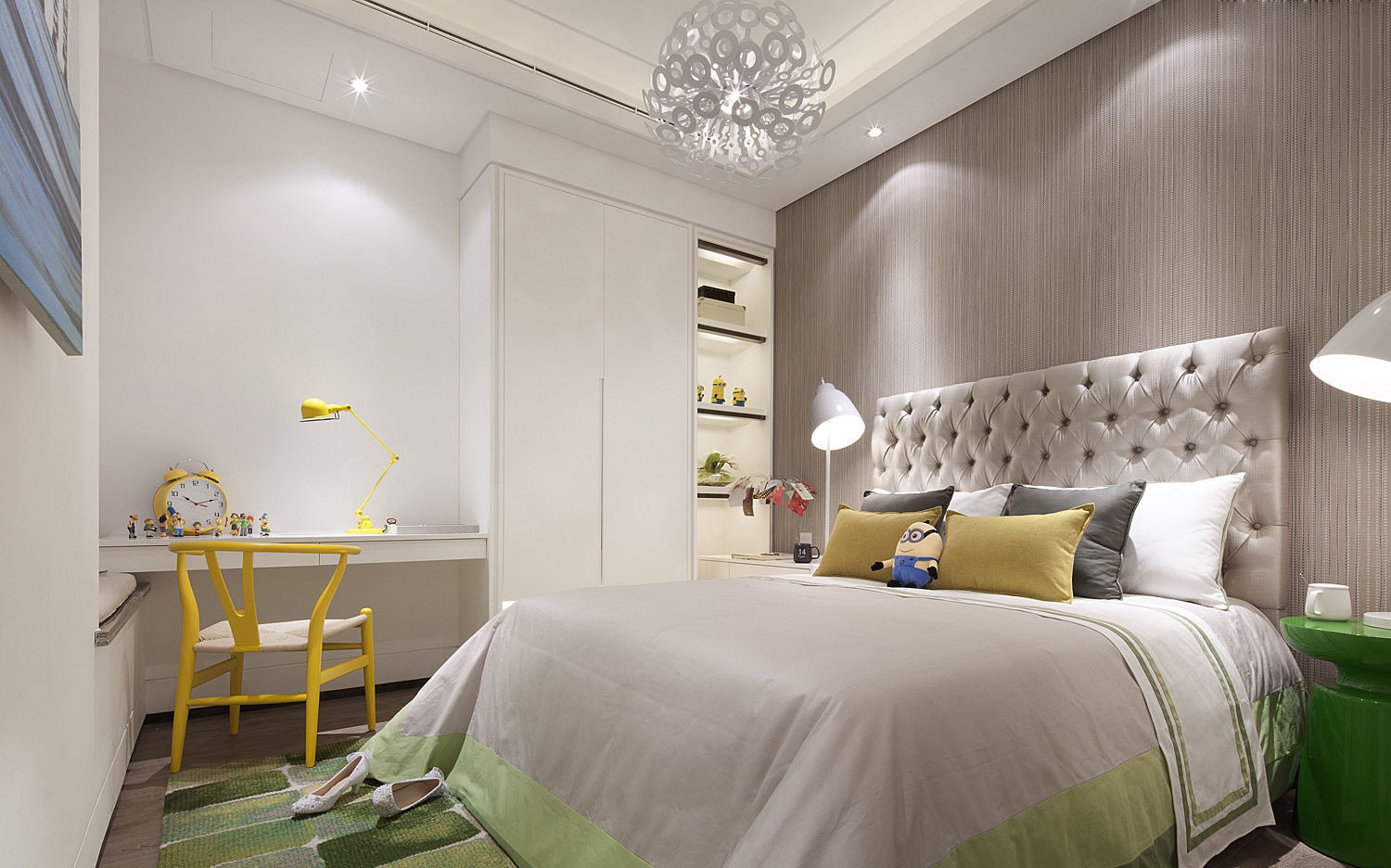 现代卧室简约设计效果图|空间|家装设计|A17730029017 - 原创作品 - 站酷 (ZCOOL)