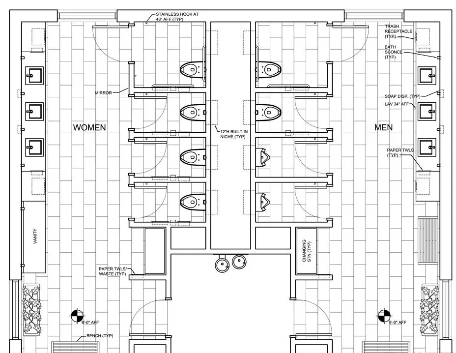 标准公共厕所平面图-房天下家居装修网
