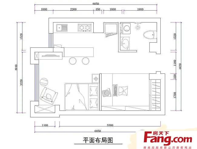 2013年最新单身公寓平面图赏析