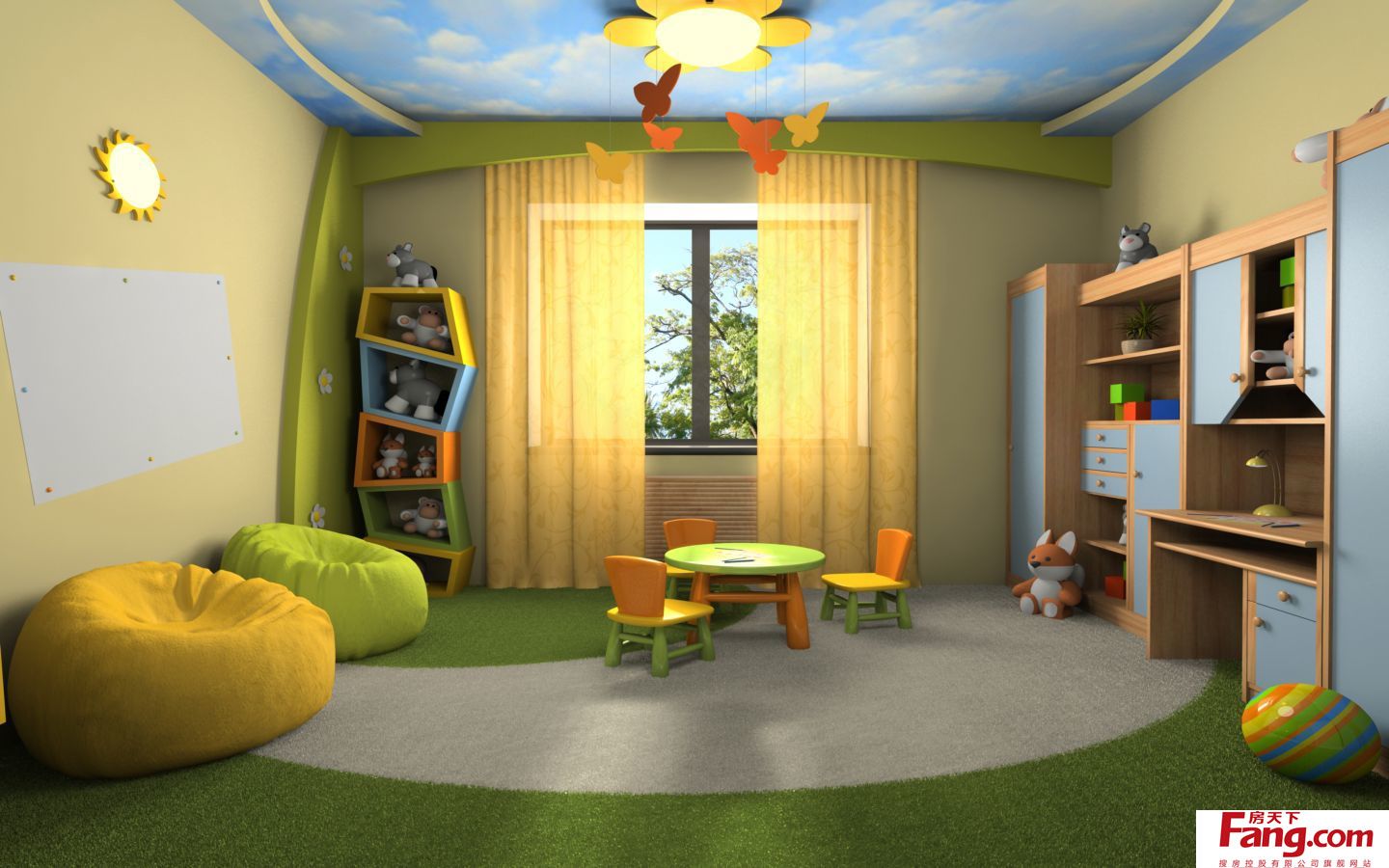 儿童房|空间|室内设计|效果图小静 - 原创作品 - 站酷 (ZCOOL)