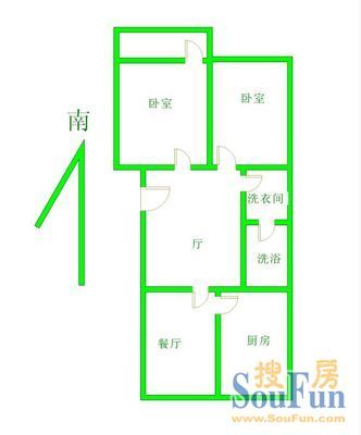 岔路街人民银行宿舍户型图