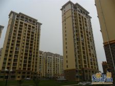 轻轨沿线新加坡花园婚房装修3室的南北通厅户型