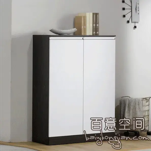百意空间板式环保宜家风格鞋柜玄关储物柜金属隐形拉手鞋柜xg212