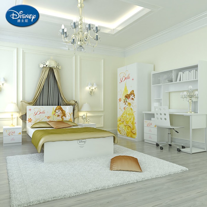 迪士尼 公主儿童家具 卧室组合家具套房 儿童床 最美时光 新品