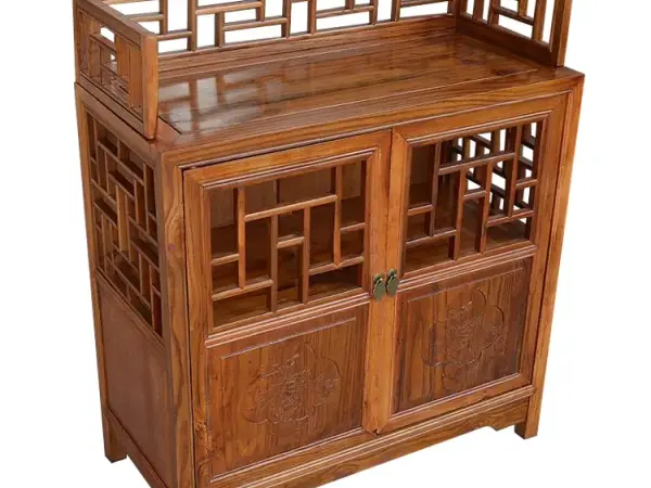古味居明清古典家具 中式家具 实木厨柜 柜子 边格栏柜g033