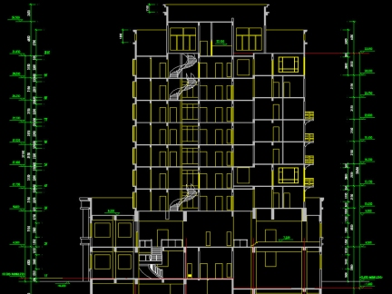 居民楼cad剖面图