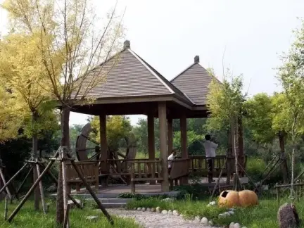 公园绿化凉亭景观效果图片