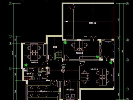 办公室cad建筑平面图