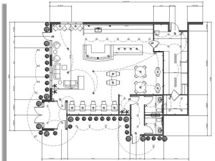 咖啡厅cad平面图