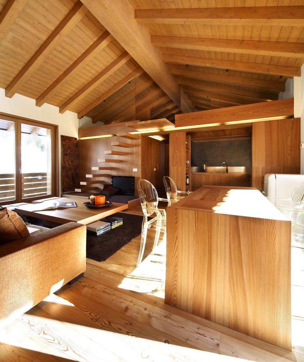 两层木屋别墅室内设计-房天下装修效果图