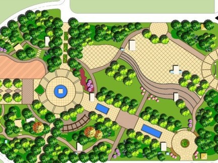 广场园林设计平面图