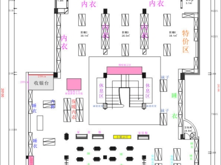 2019窗帘店装修平面图-房天下装修效果图