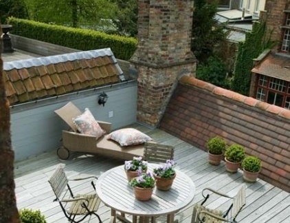 欧式小型屋顶花园效果图