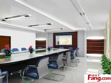 公司简约风会议室3d模型