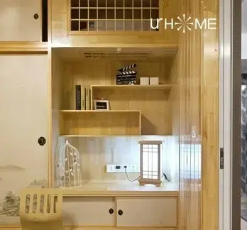 经典的板式客厅壁柜装修效果图