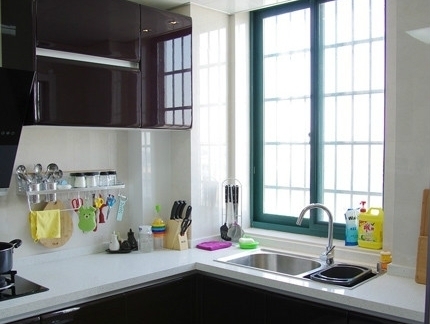 黑色橱柜6平米小厨房装修效果图大全2013图片