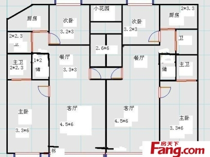 简约二层楼房平面户型设计图大全