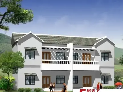 简约农村一层房屋效果图
