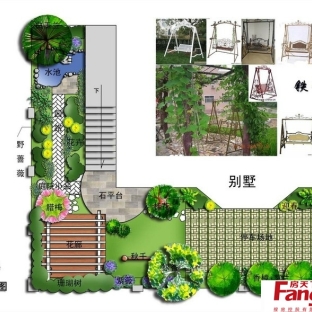 别墅庭院设计平面图-搜房网装修效果图