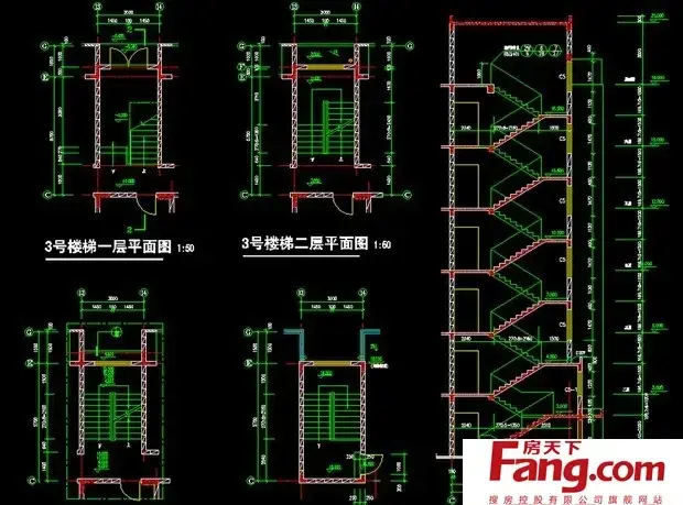 现代楼梯平面设计图纸