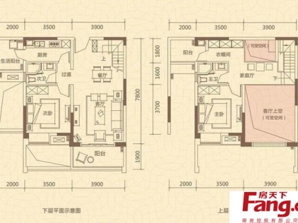 最新的跃层户型图集锦欣赏