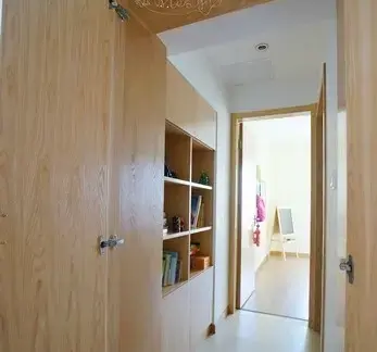 简单的板式客厅壁柜装修效果图